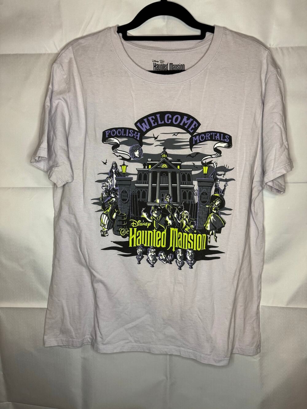 Disney Women’s L Lilac Haunted Mansion 100% Cotton Tee